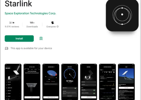 Utiliser l’application Starlink